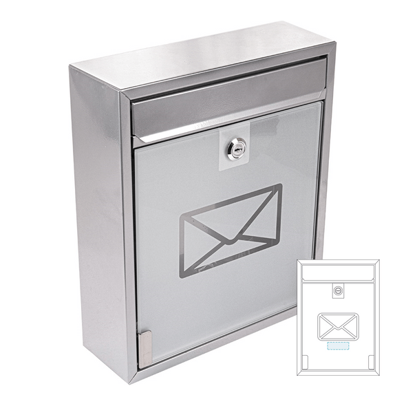 Briefkasten für Hotelempfang aus Stahl